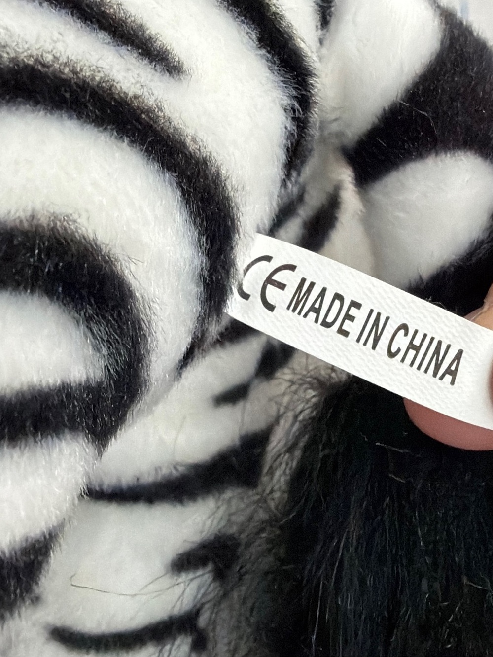 Tigerhart Zebenjo the Zebra Standing Black & White Zebra Plush - Picture 6 of 6